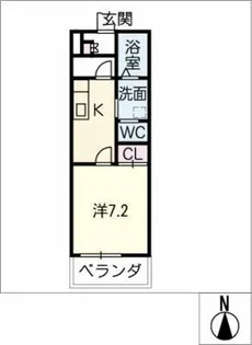 レジデンス富田【4階】の間取り