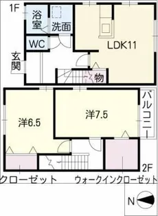 ラ・オト・パント【2階】の間取り