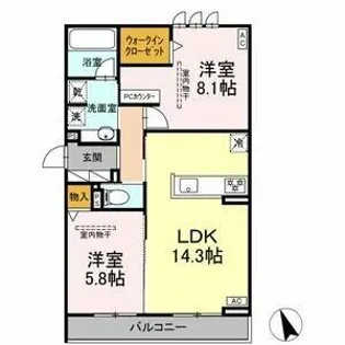 グラン ミリュウ【301号室】の間取り