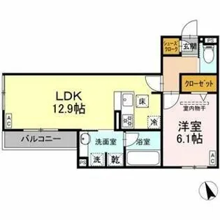グラン ミリュウ【1階】の間取り