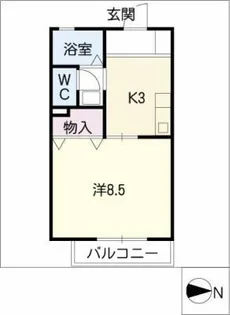 セジュール露橋【2階】の間取り