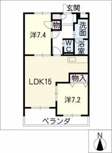 アヴェニュー古金【1階】の間取り