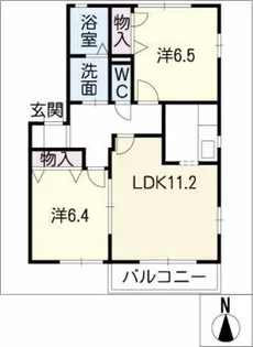 ファミーユ B棟【1階】の間取り