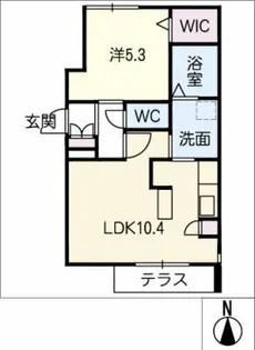 フォレスト中郷【1階】の間取り