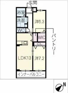 レジデンス高美【3階】の間取り