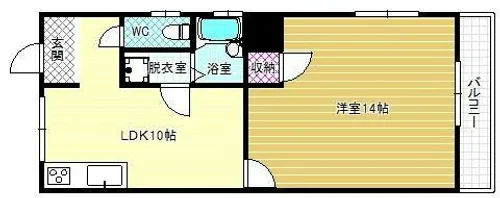ハイム城山6【1階】の間取り