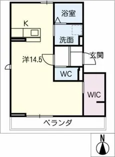 コンフォート若林【1階】の間取り