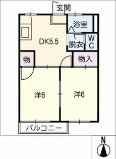 アーバンフォレストノース【2階】の間取り