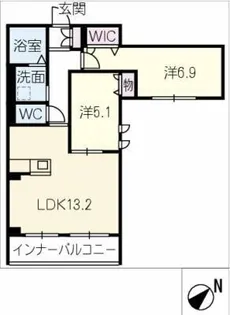 レジデンス高美【3階】の間取り