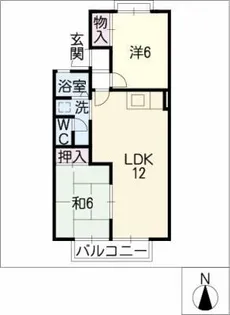 イーストアヴェニューA棟【2階】の間取り