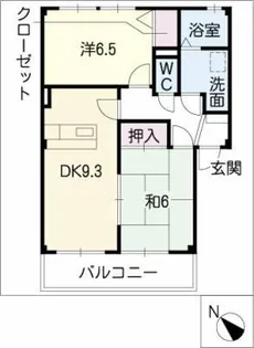 サンパティA棟【2階】の間取り