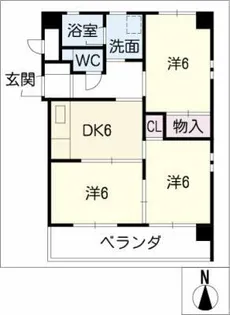 ゼフィール大清水【1階】の間取り