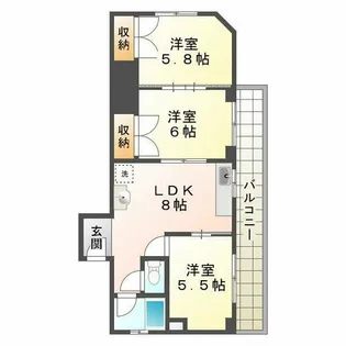 シャトレイユ【3階】の間取り