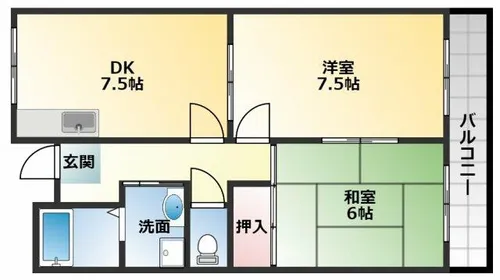 アドバンテージ三宅Ⅱ【2階】の間取り