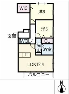 エルメゾン杁ヶ池【1階】の間取り