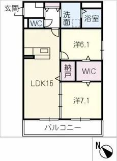 朝日テラス【2階】の間取り