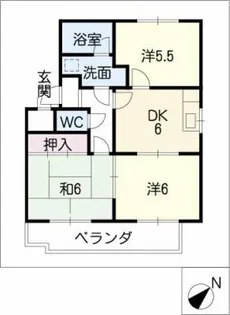 マンション宮浦【1階】の間取り
