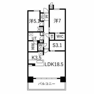 T-STAGE赤池マークス【3階】の間取り