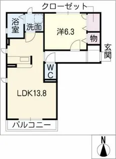 アーバン岩野【2階】の間取り