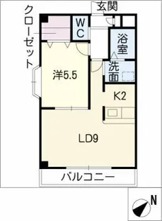ソレール ヤマグチ【2階】の間取り