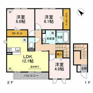 パストラル B【2階】の間取り