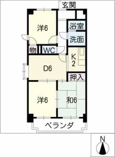 ファミール六番【9階】の間取り