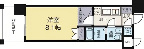 ギャランティー21博多 ORIENT BLD No66【2階】の間取り