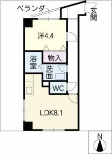 ドエル勝川【4階】の間取り