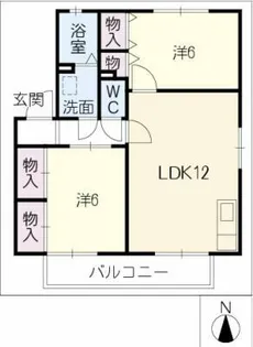 グレース ヨコイD棟【2階】の間取り