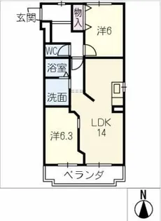 第一三栄マンション【3階】の間取り