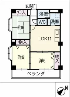 マンション葵【2階】の間取り