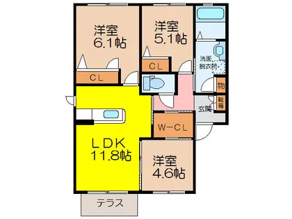 Ys Forest【B101号室】の間取り