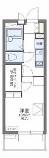 レオパレスウイング元城B【106号室】の間取り