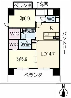 Mio・Treview【6階】の間取り