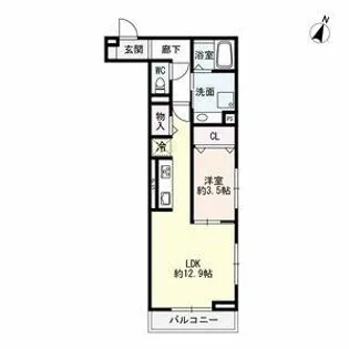 レジデンス寿【1階】の間取り