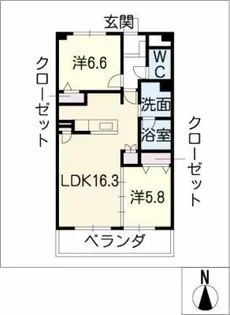 THE PARK TOKINOTERRACE【6階】の間取り