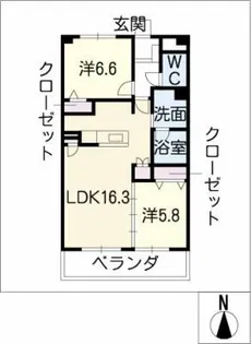 THE PARK TOKINOTERRACE【6階】の間取り