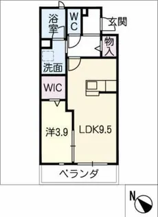 ユアメゾン須ヶ口C棟【2階】の間取り