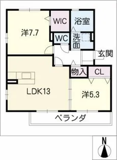 パークヒルズ上り坂【2階】の間取り