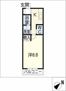 ハイツ白山62【2階】の間取り