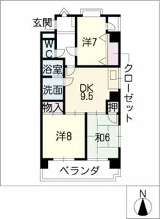 エントピアミズノ【6階】の間取り