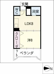 第3宮地マンション記念橋【10階】の間取り
