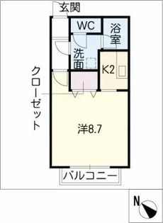 エクレシア有楽【1階】の間取り