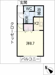 エクレシア有楽【1階】の間取り