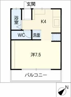 メゾン古賀【1階】の間取り