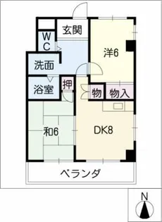レジデンス蓮池【4階】の間取り