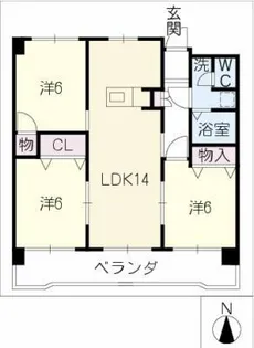 エラン平針【11階】の間取り