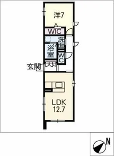 シャーメゾン城南【1階】の間取り