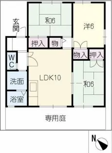 サンパーク谷田Ⅰ【1階】の間取り