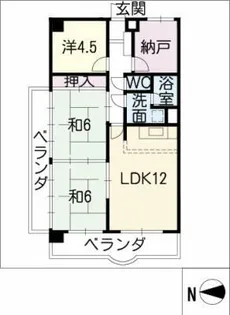 エクセレント伸和【5階】の間取り